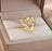 Hollow Heart Adjustable Ring