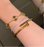 Cartier Nail Bangle With Golden Clover & Silver Tennis Bracelet