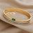Green Rhinestone Bangle
