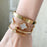 Cartier Love & Nail Bangle With White Clover Bracelet Stack Trio set