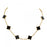 Two Sided B&W 7 Leaf Clover Necklace