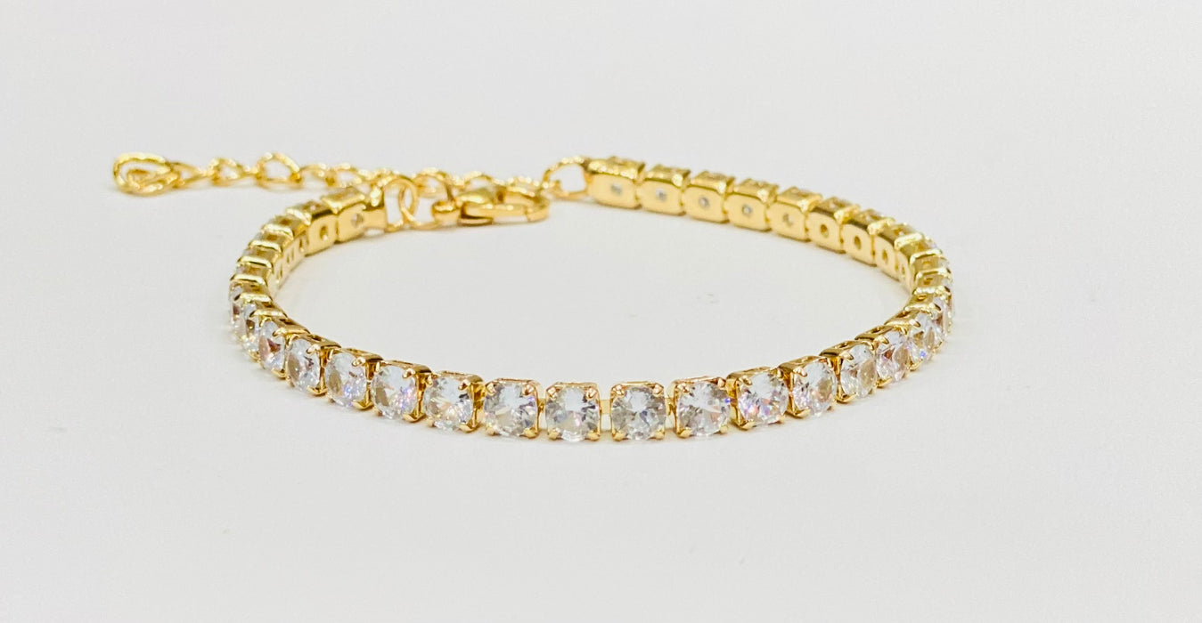 Adjustable Zircon Tennis Bracelet With Led Box