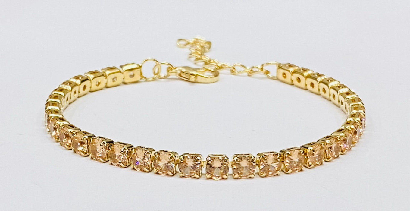 Adjustable Zircon Tennis Bracelet With Led Box