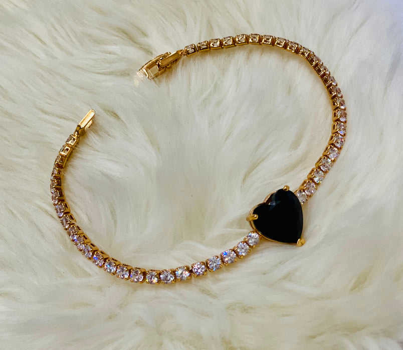 Heart Tennis Bracelet