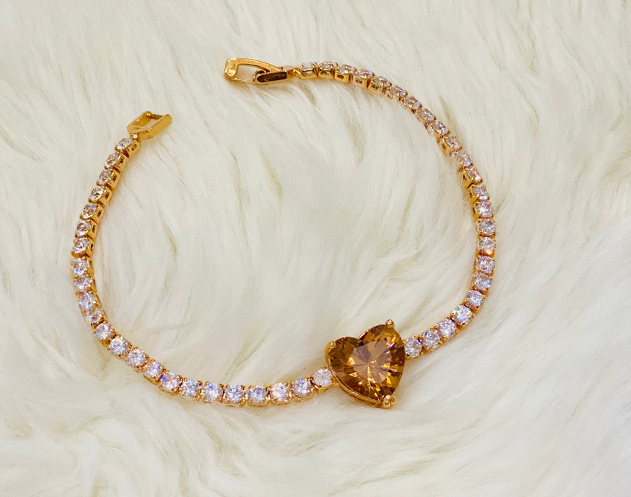 Heart Tennis Bracelet