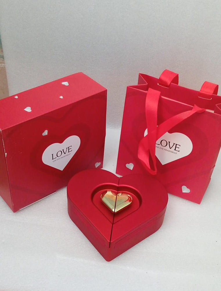 Red Heart Jewelry Set Box