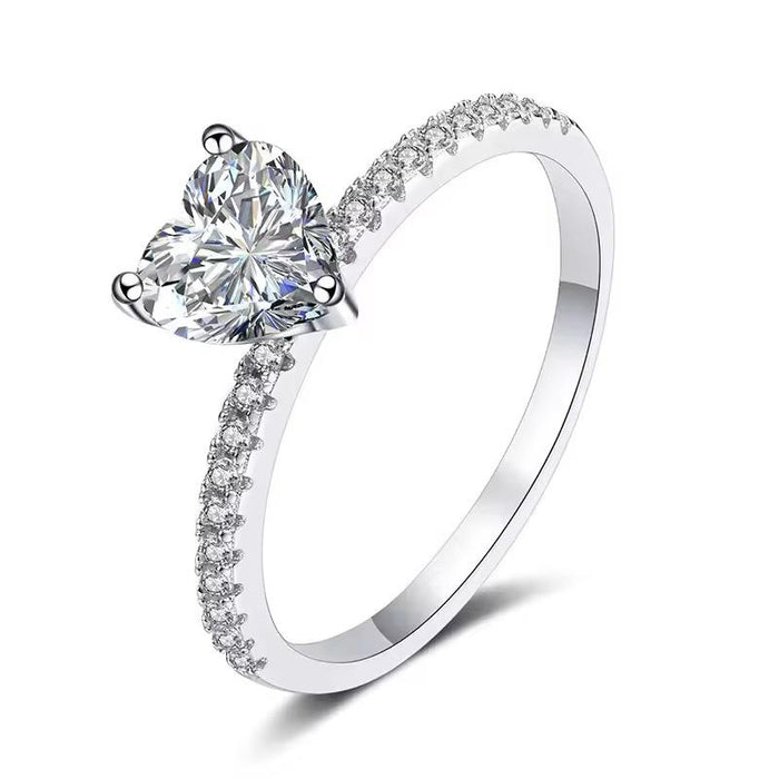 Adjustable Heart Diamond Ring With Led Box