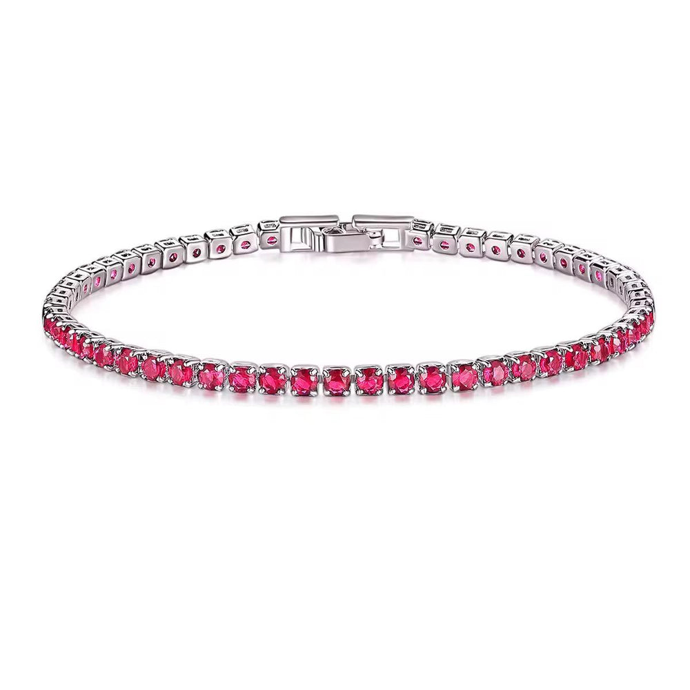 Red Zircon Tennis Bracelet