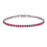 Red Zircon Tennis Bracelet