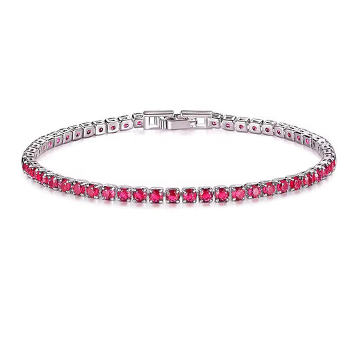 Red Zircon Tennis Bracelet