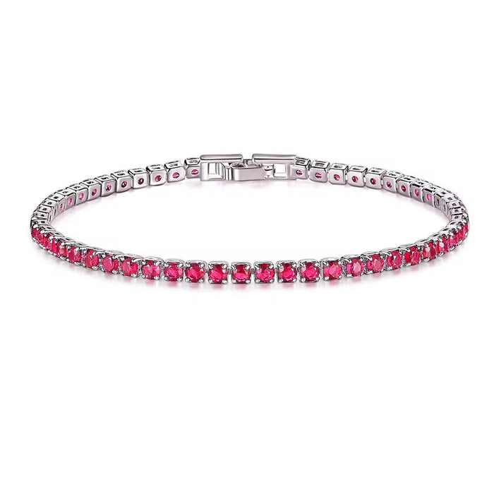 Red Zircon Tennis Bracelet