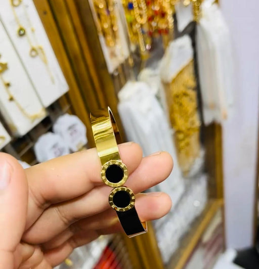 18k Black & Golden Bangle