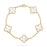 CLOVER 5 MOTIF WHITE MOP BRACELET