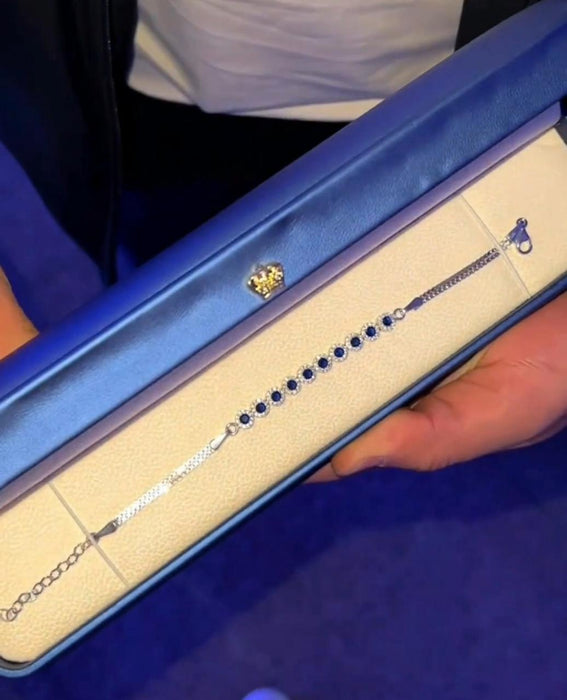 Blue Stone Zircon Tennis Bracelet