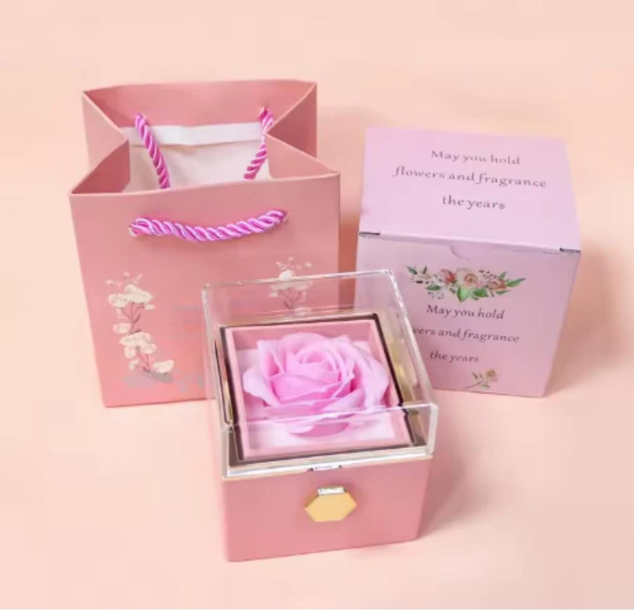 Rose Box With Diamond Ring