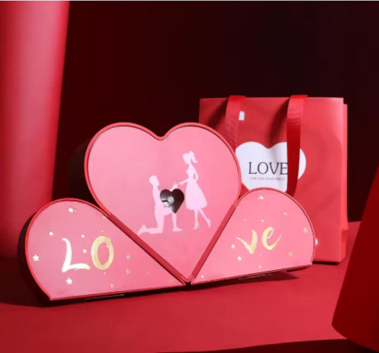 Red Heart Jewelry Set Box