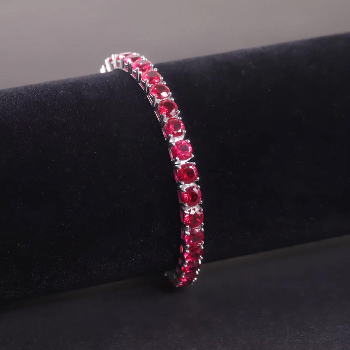 Red Zircon Tennis Bracelet