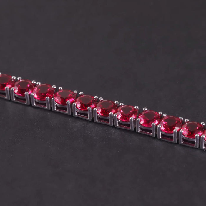 Red Zircon Tennis Bracelet
