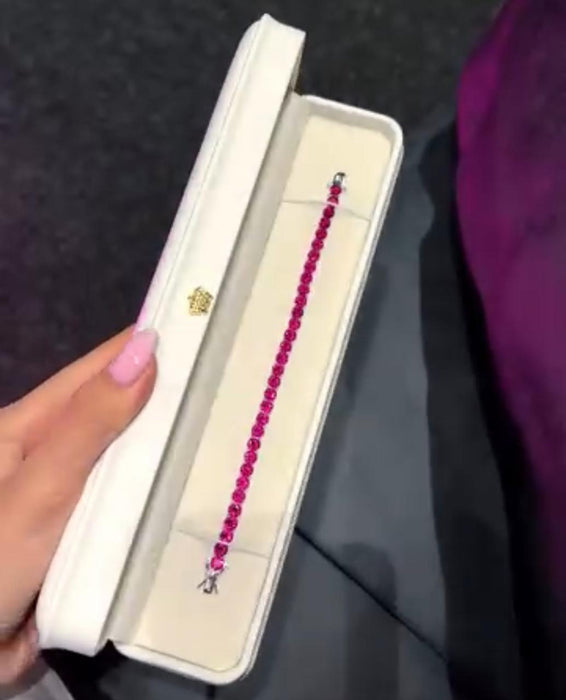 Red Zircon Tennis Bracelet