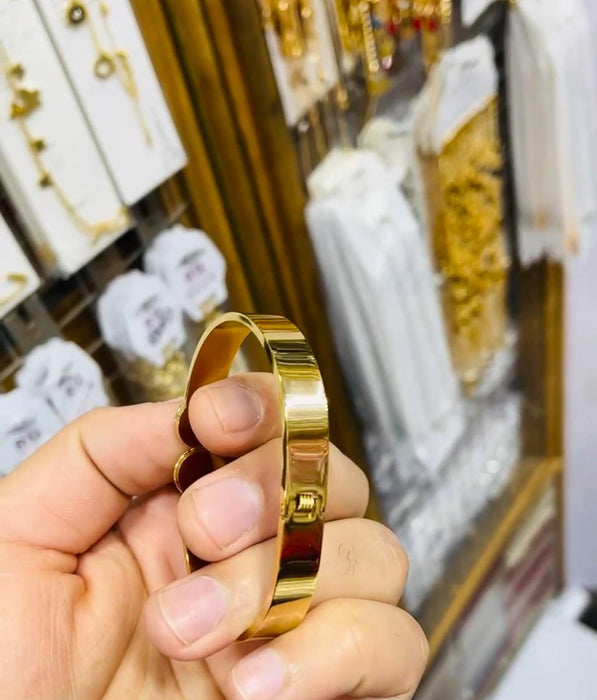 18k Black & Golden Bangle
