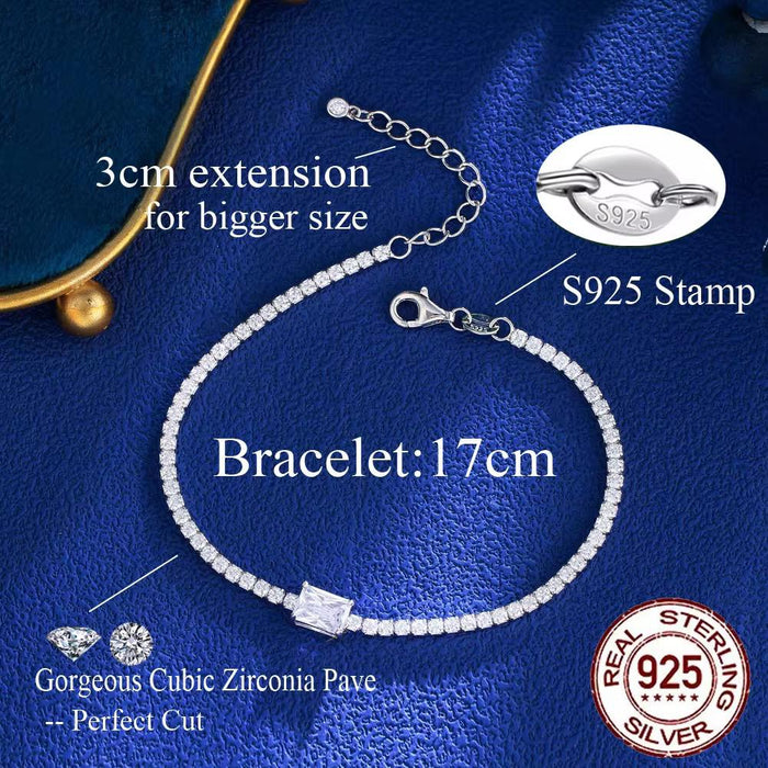 Diamond Tennis Bracelet With Led Box
