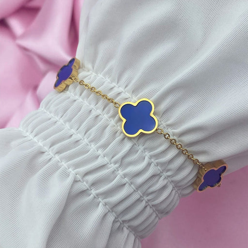 Blue Clover Bracelet| 18K
