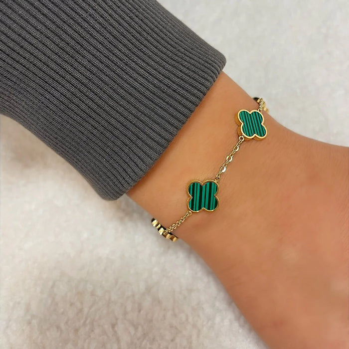 Green Clover Bracelet| 18K