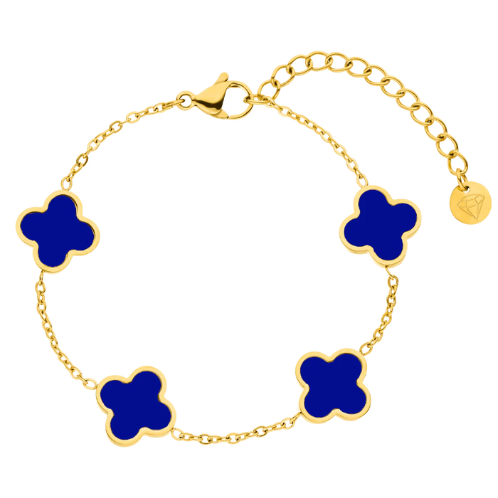 Blue Clover Bracelet| 18K