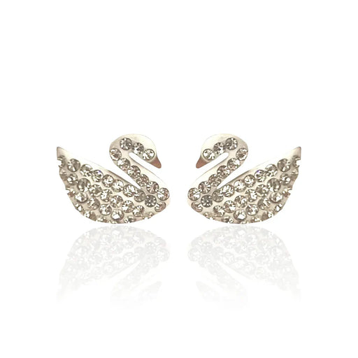 Iconic White Swan Studs