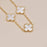 CLOVER 5 MOTIF WHITE MOP BRACELET