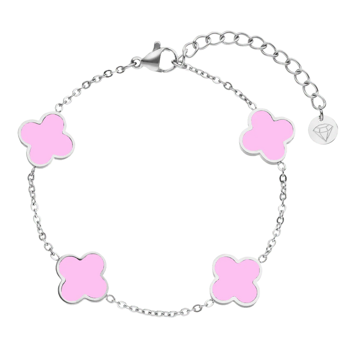 Pink Clover Bracelet| 18K